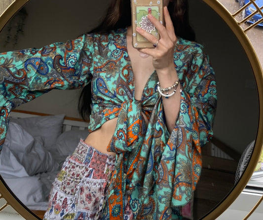 Tie Up Bell Sleeve