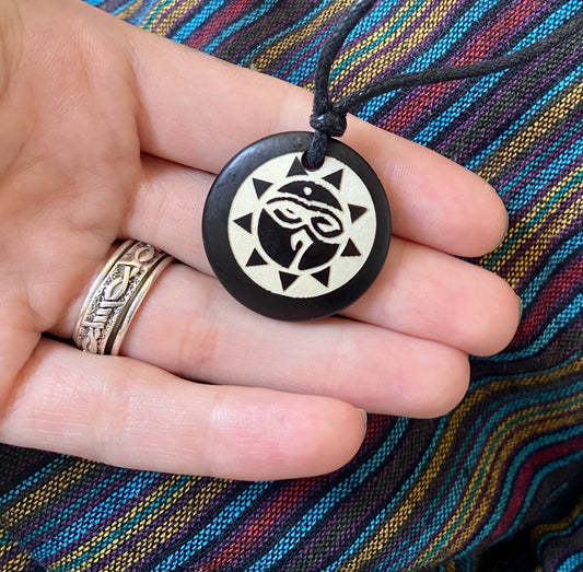 Sun Wooden Necklace