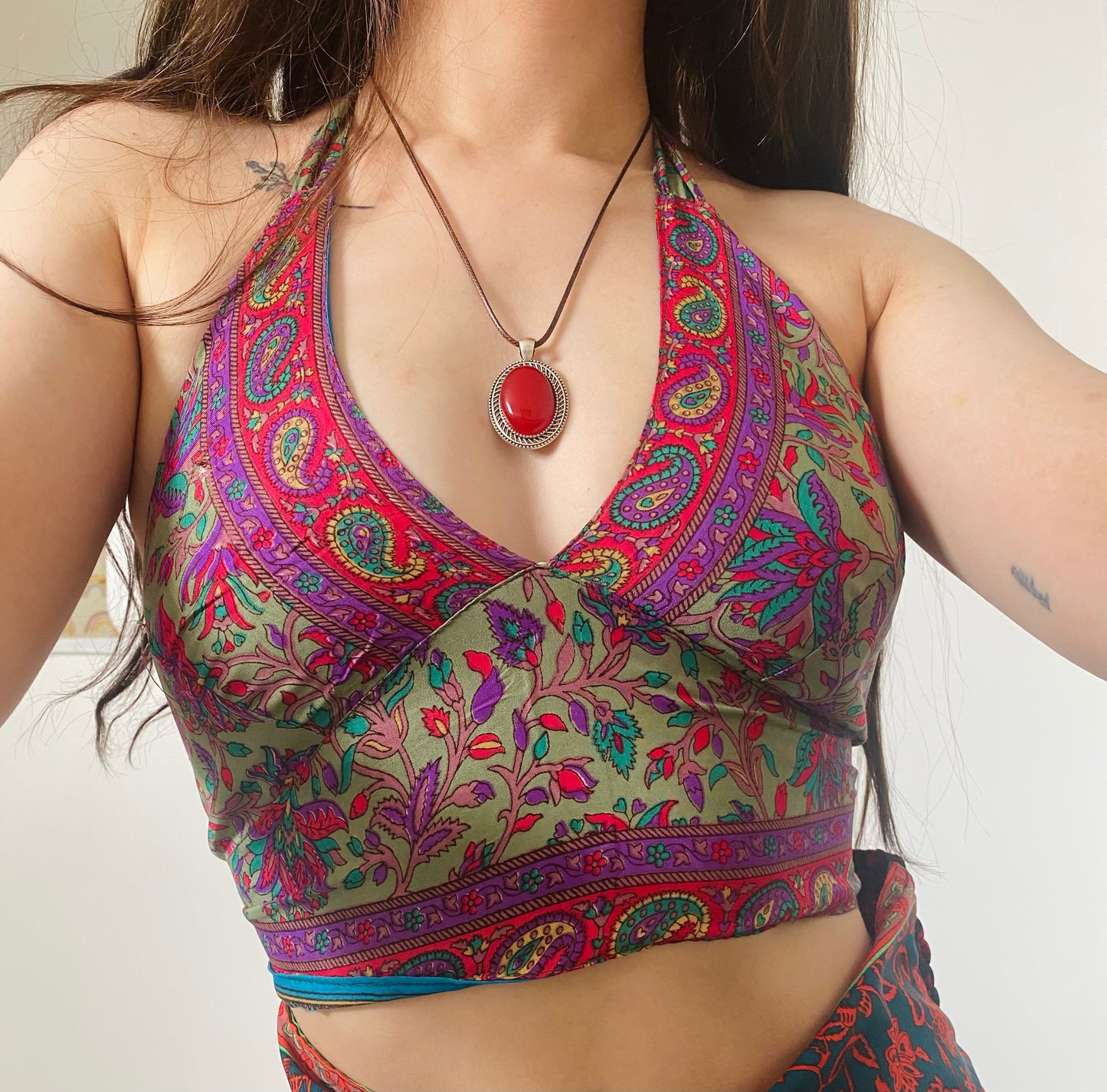 Reversible Tie Halter Neck