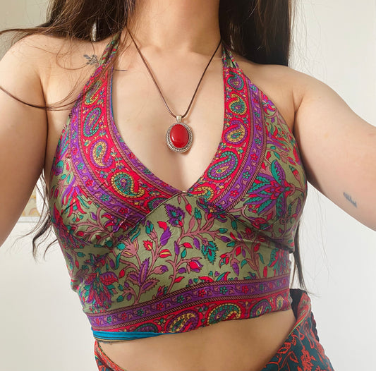 Reversible Tie Halter Neck