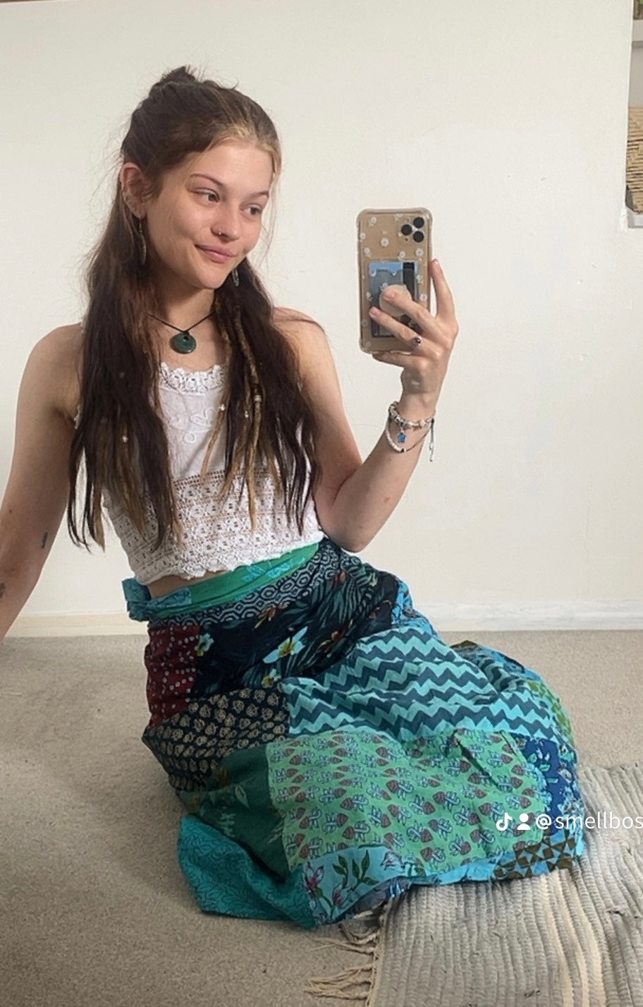 Veg Dye Wrap Skirt