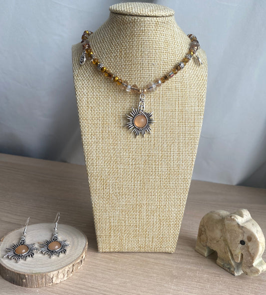 Clear Quartz with Moonstone