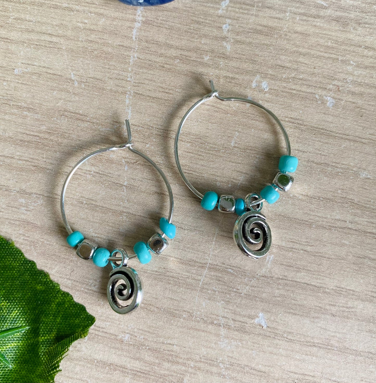 Mini Spiral Blue Hoops