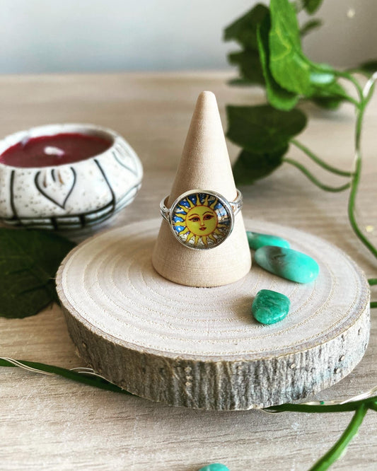 Blue Sun Adjustable Ring