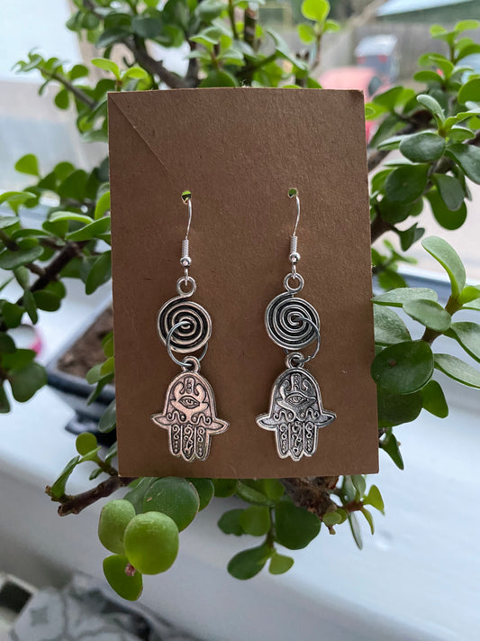 Hand Spiral earrings