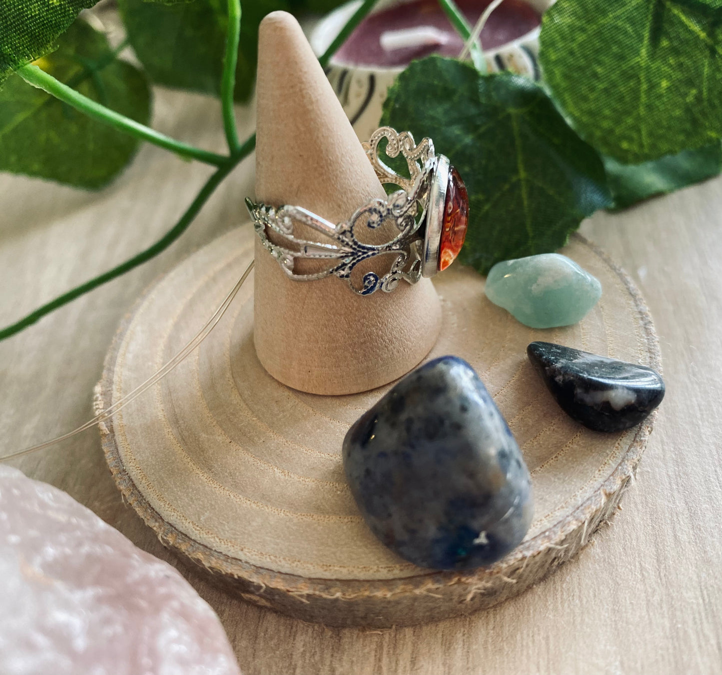 Vine Marble Red Ring