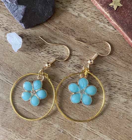 Turquoise Flower Gold