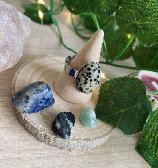 Dalmatian Jasper Ring
